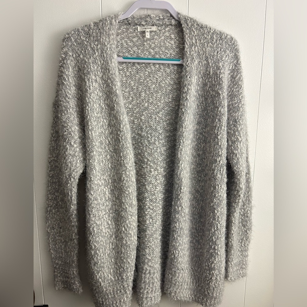 Maurice’s silver cardigan